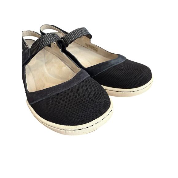 Dansko Shoes Size 39 US 8 Mary Jane Black Suede Canvas Flats Sneakers Comfort - Picture 7 of 11